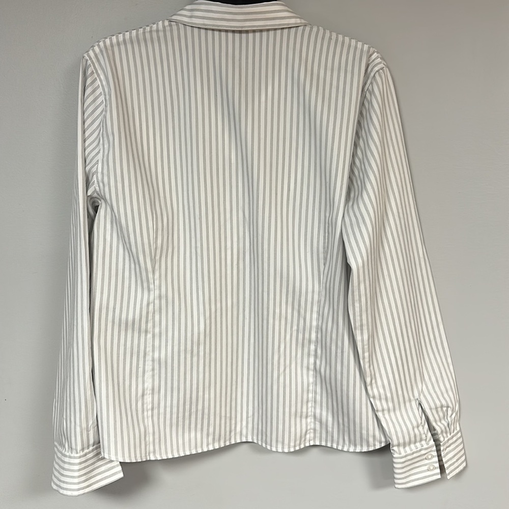 Anne Klein Collared Button Down Tailored Pin Stri… - image 3
